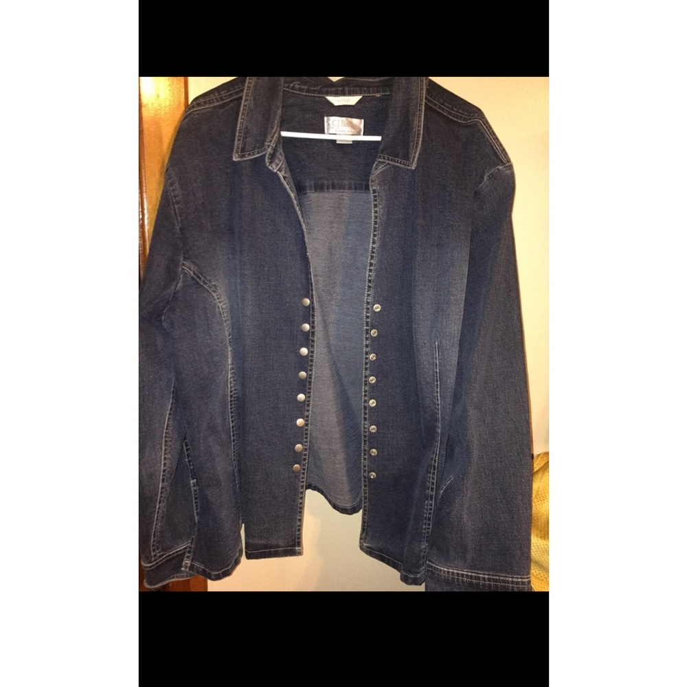 Stretch Jean Jacket Womens Plus 3X
